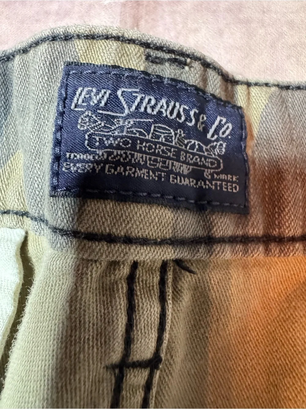 Levi Strauss Levis Mens Size 33 Camo Cargo Shorts Y2K Summer Outdoor 10” Inseam